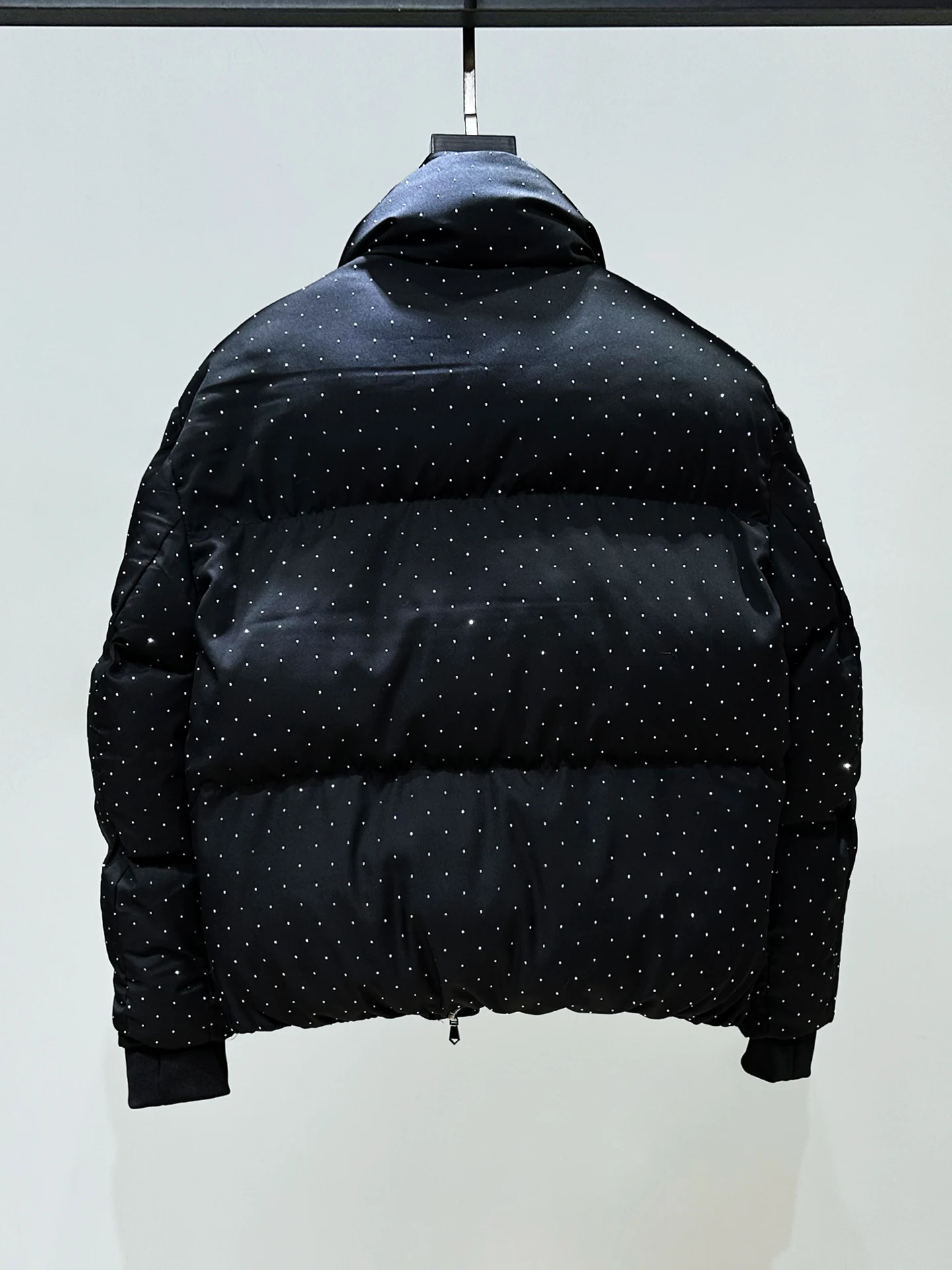 Original Korean Fashion High-end Full Diamond Stand Collar Puffer Jacket for Men Winter Thickened Warm Short Cotton Coat Parkas