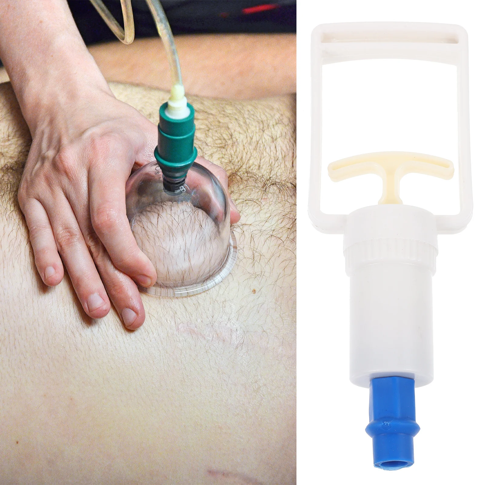 

Ручной инструмент для выпуска воздуха для вакуумного насоса, легкий пластиковый всасывающий ручной насос для китайской терапии, массажа тела