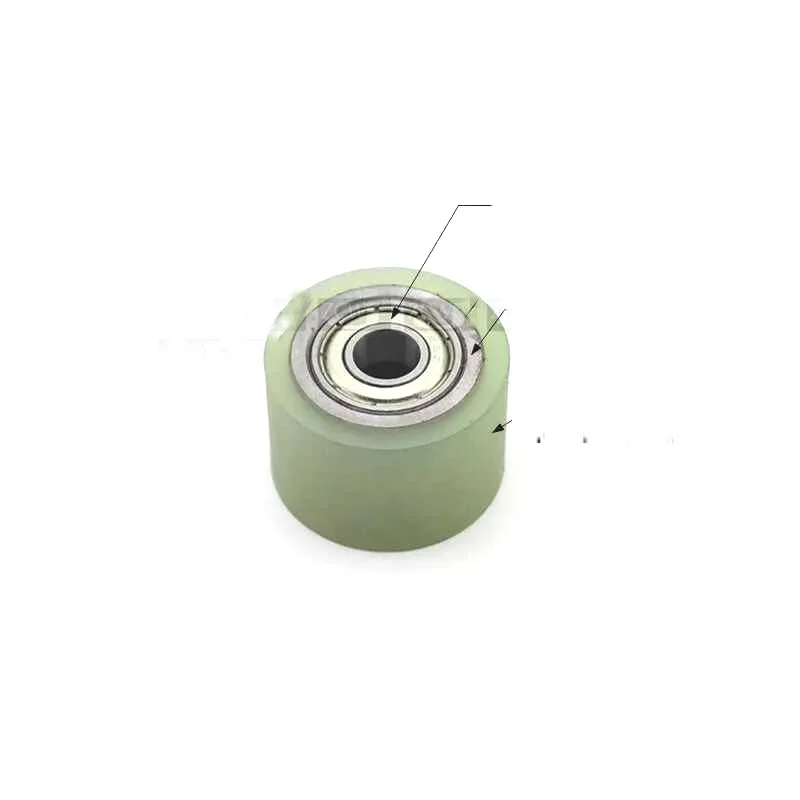 

Furniture wheel.Diameter 8mm, length 100mm,PU polyurethane roller with bearing,Soft surface,Pipeline transmission Rubber wheel