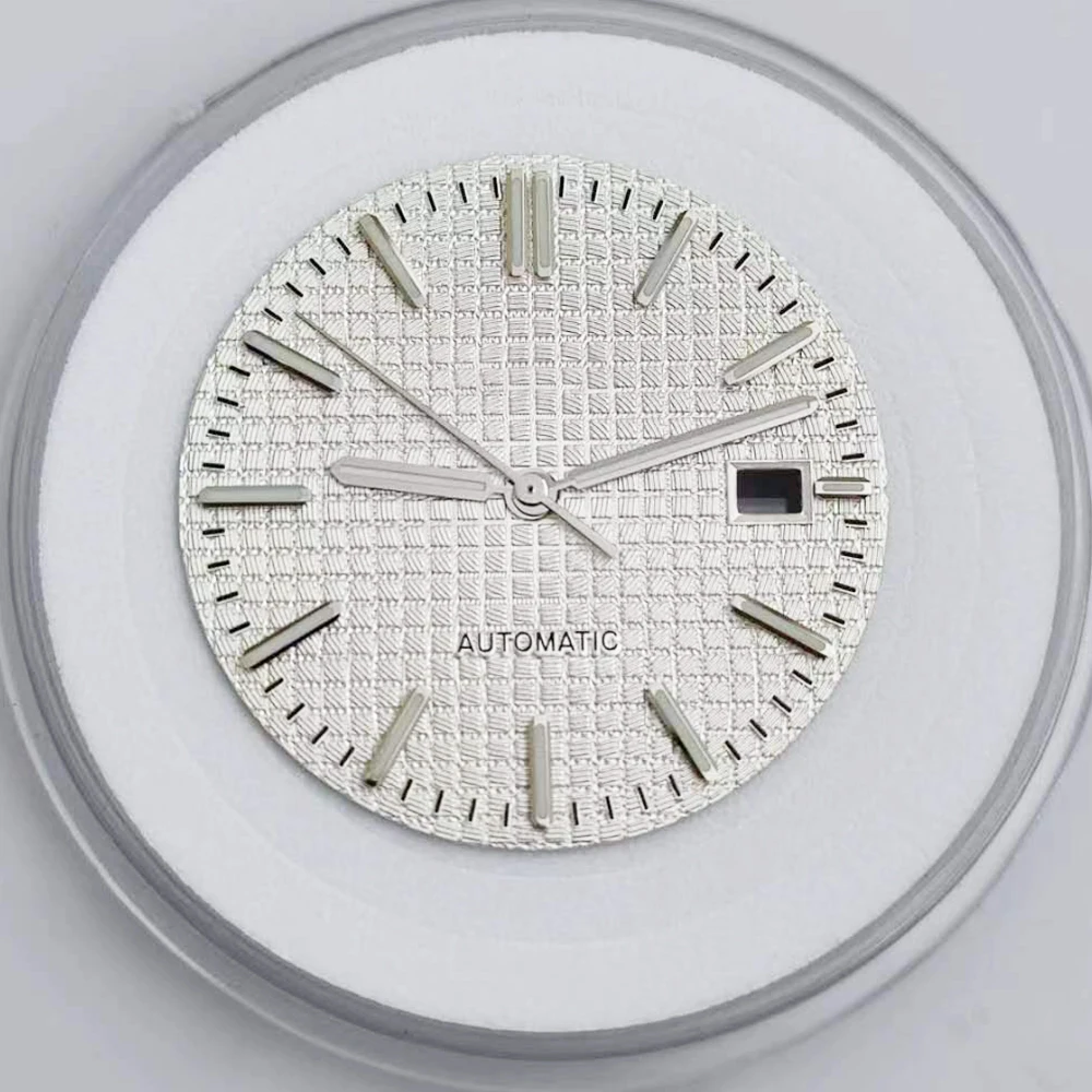 31.8mm NH35 Dial Calendar Green Luminous Replacements Mod Watch Face Parts For Royal Oak NH35 NH36 Automatic Movement - Image 5