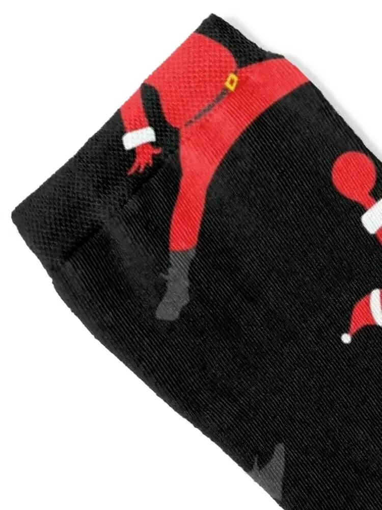 Christmas Xmas Santa Basketball Holiday Gift Idea Socks shoes colored kids hockey Socks Men Women's