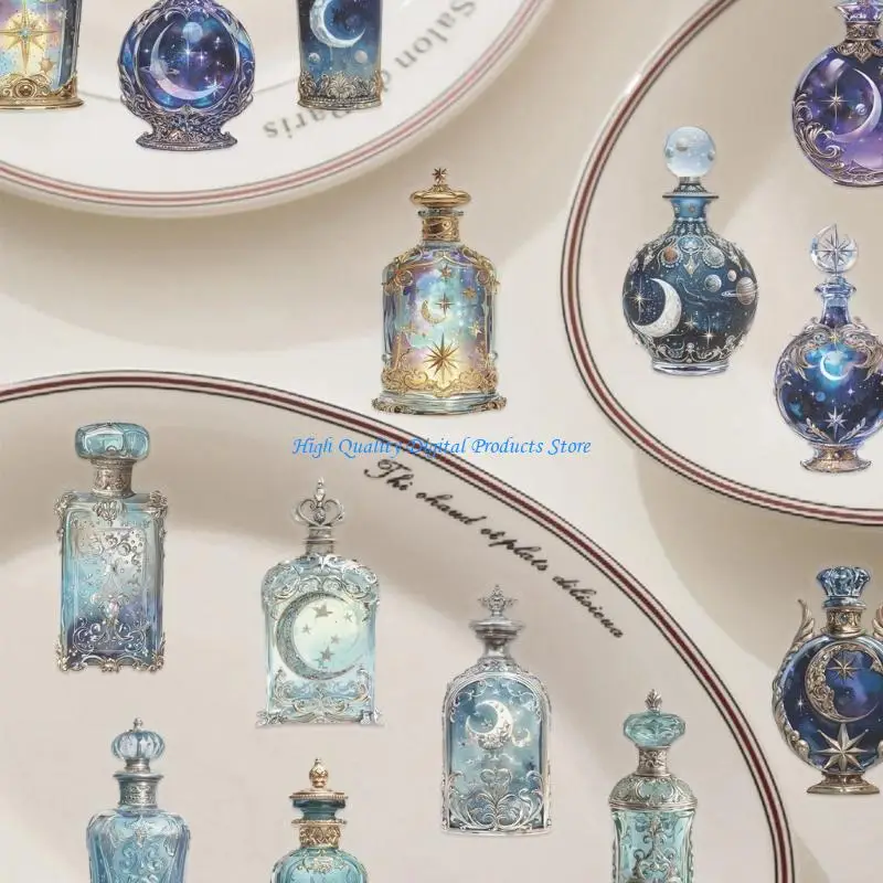 U2JE 50 Таинственная луна Фаза водонепроницаемые домашние наклейки для гитарного ноутбука украшения