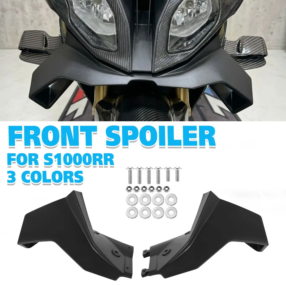 For BMW S1000RR S1000 RR S 1000 RR 2015-2018 Motorcycle Front Fairing Lip Spoiler Decorative Stabilizer Wing Fixed Wing Spoilers