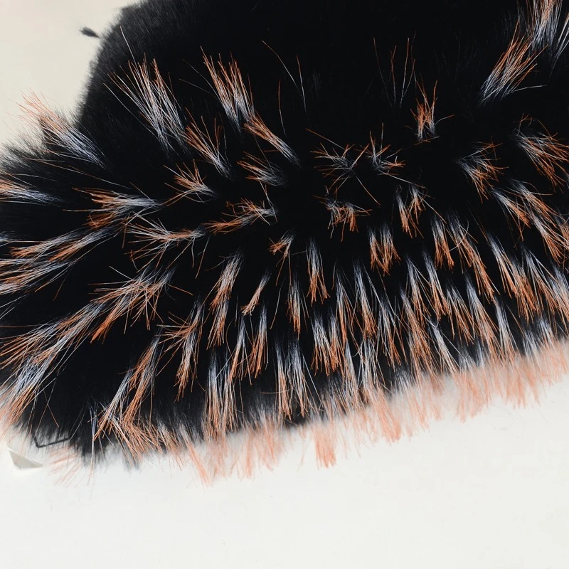 Faux Fur Mongolian Hat for Women Color Tip Plush Warm Winter Ear Flap Hat Soft Outdoor Ski Cap view 5