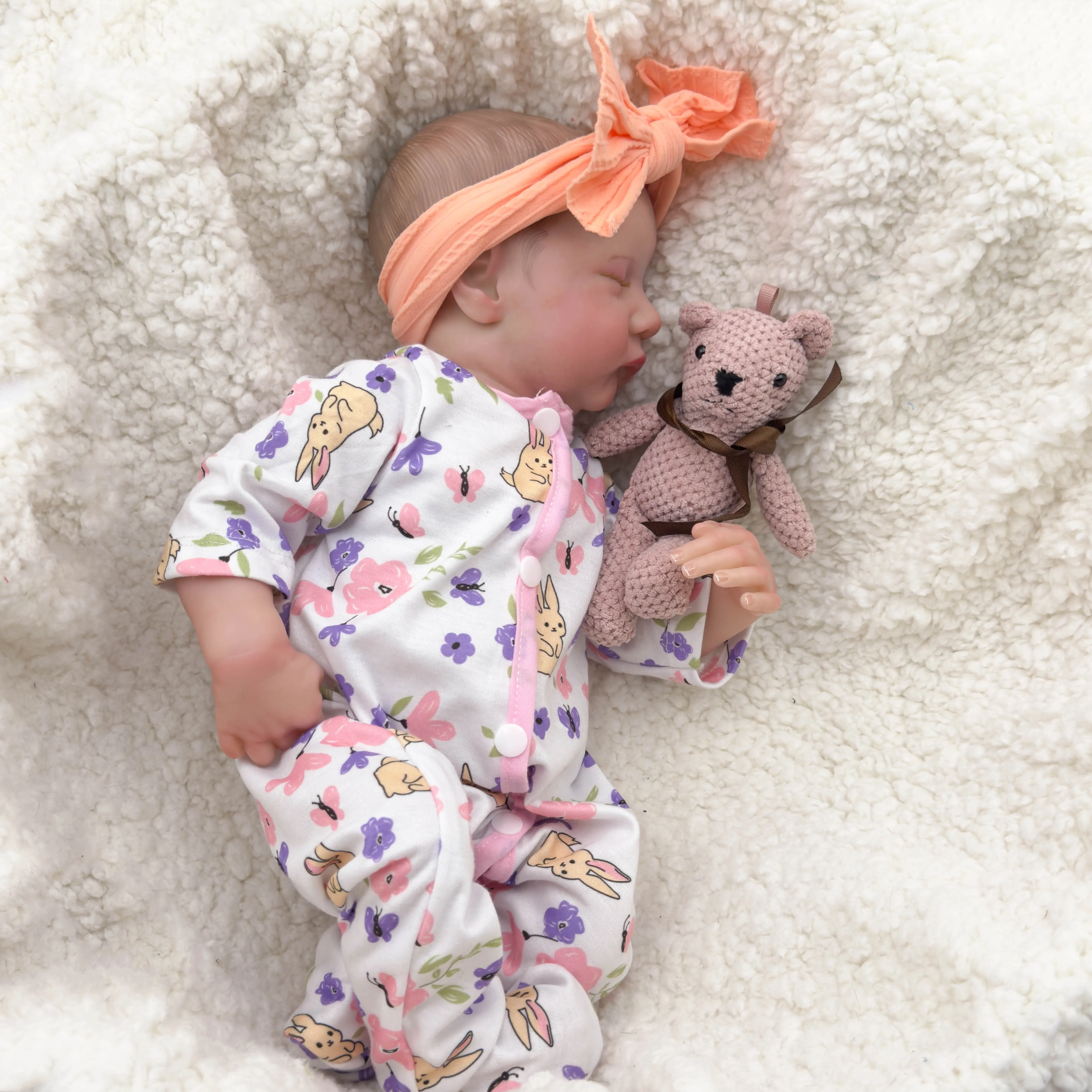 NPK 18 inch Levi Full Body pasgeboren babypop herboren slapende flexibele 3D huidskleur met zichtbare aderen handgeschilderde haarpop