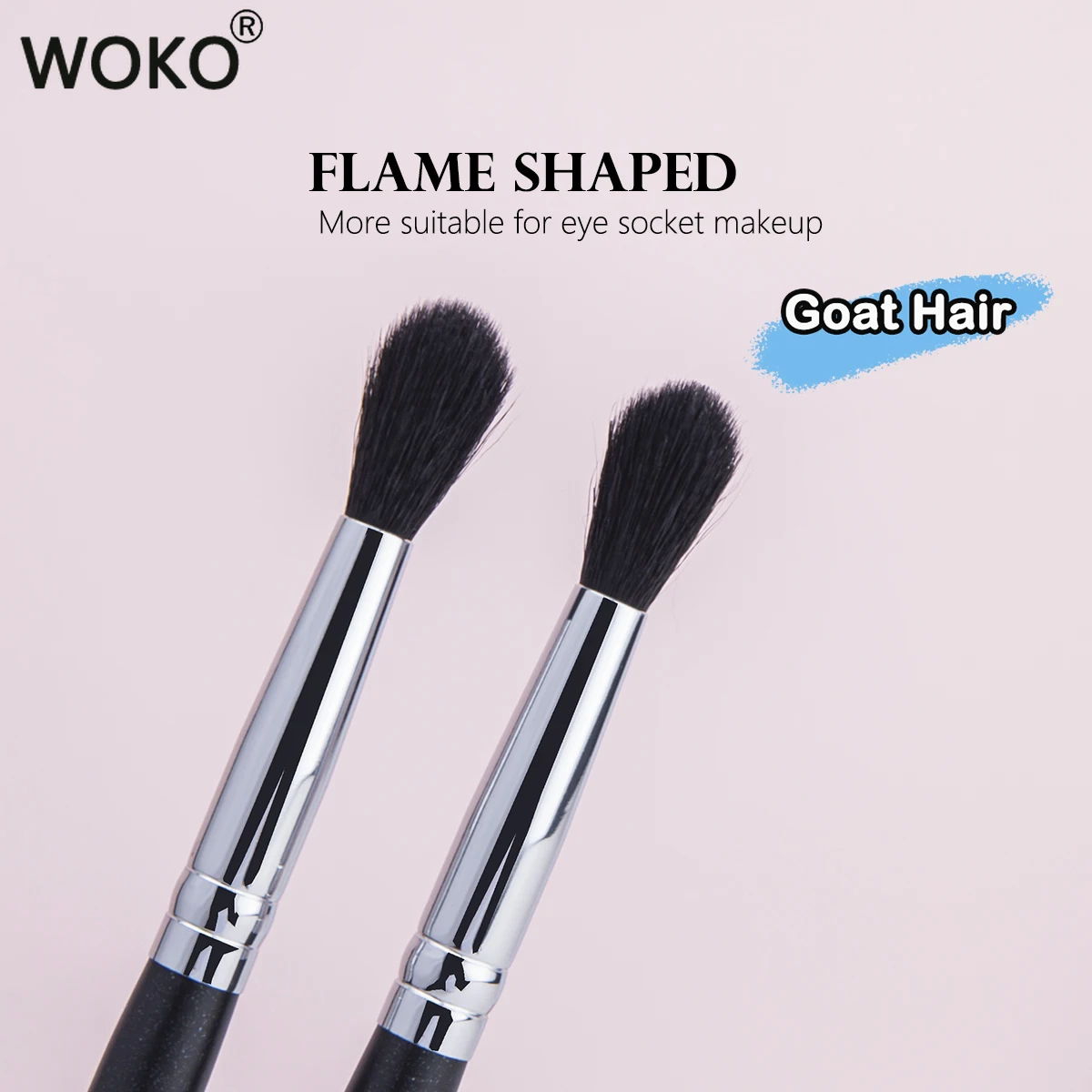 Flame Shape Makeup Brushes Tool, Alta qualidade, Crease Blending, Sombra de olho, Cabra Cabelo, 224 Crease Brush