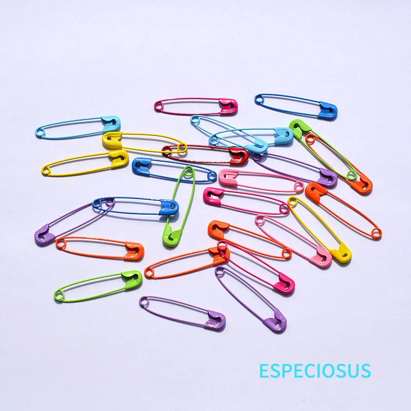 Brooch Making Departs 37MM Alloy Safety Pin Multi Color Painted Stainless Steel Needles For DIY Jewelry Accessories 10pcs