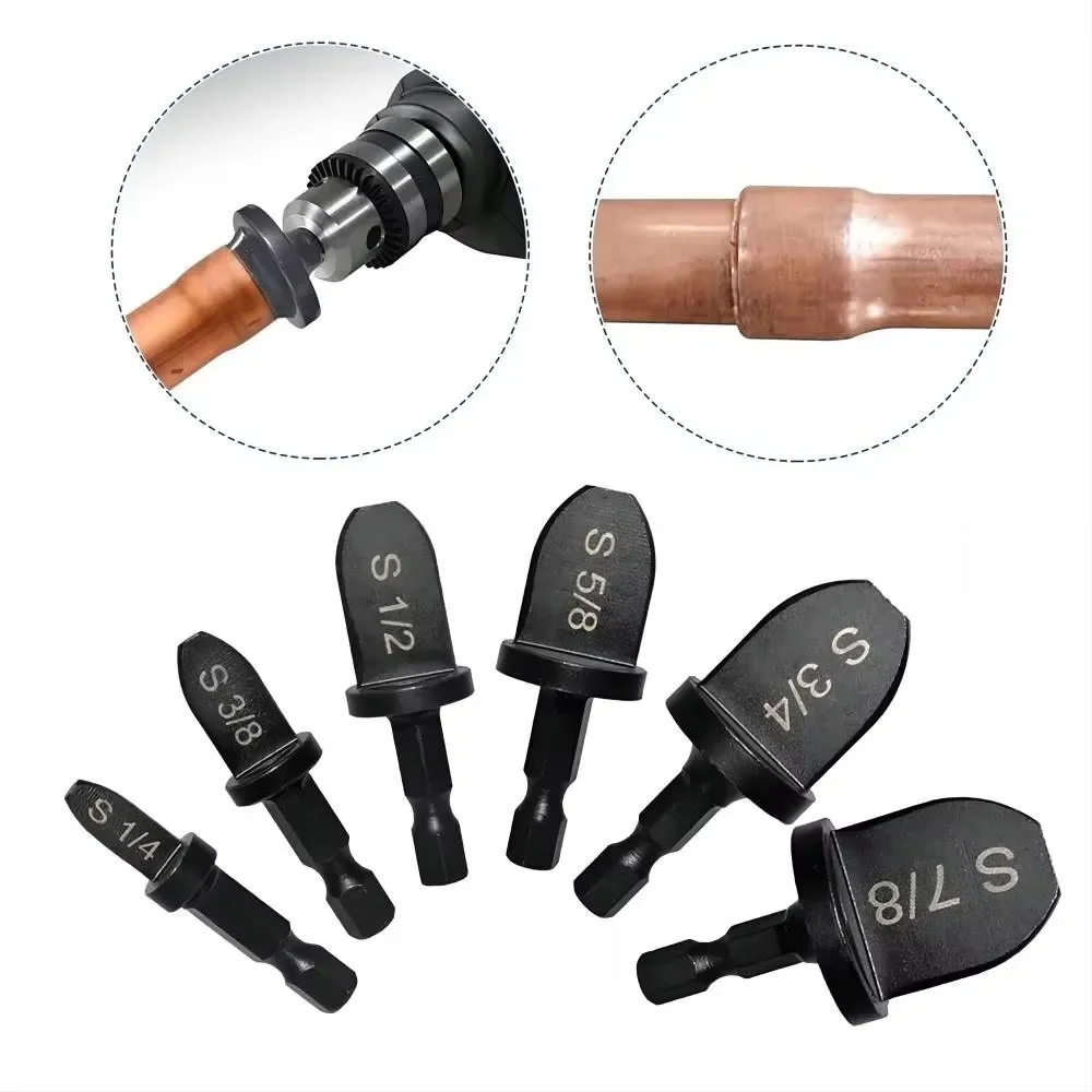 5/6Pcs Hexagonal Handle Copper Tube Expander HVAC Repairing Set Steel Pipe Hole Flare Extender Take-over Tool Manual Swage Tool