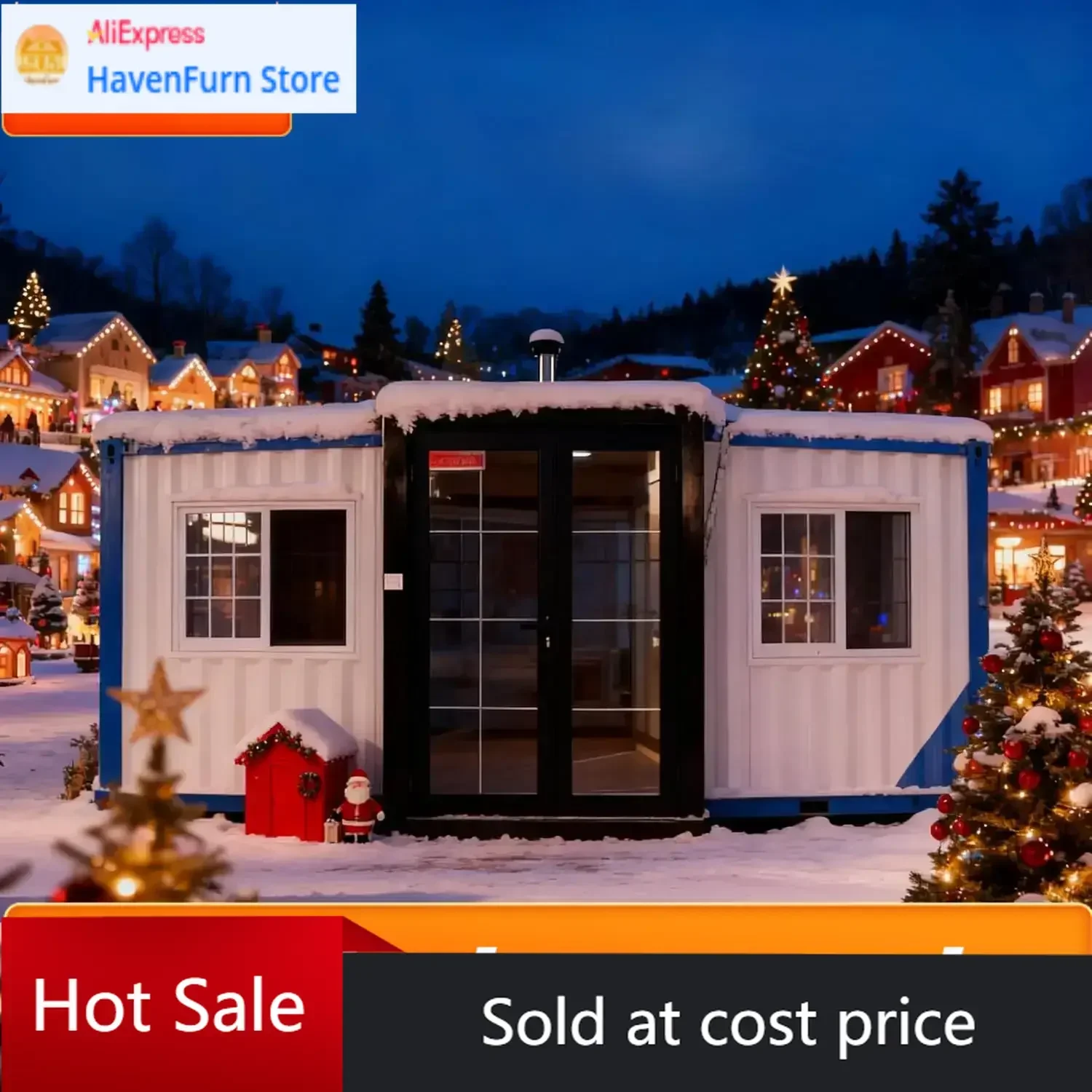 Prezzo promozionale a tempo limitato: Casa Prefabbricata Espandibile da 20 piedi in Vendita con 2 Camere da Letto, Cucina e Bagno