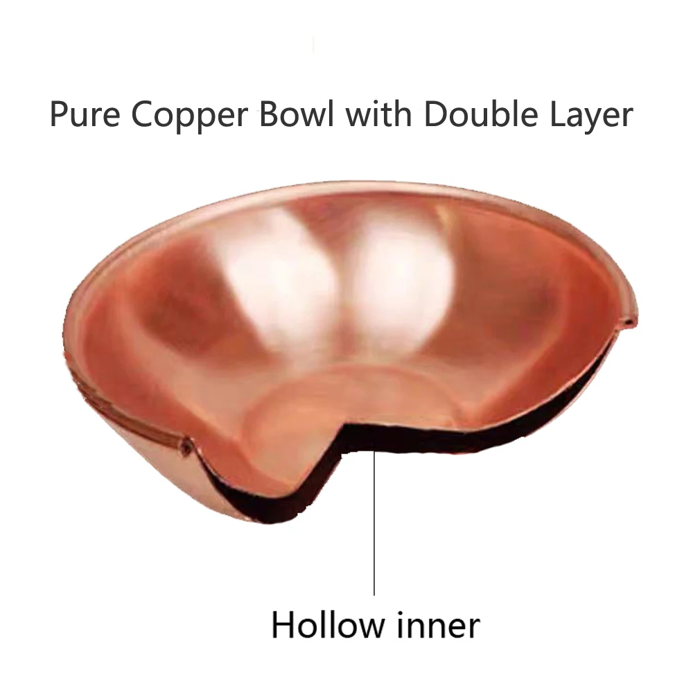 Premium Pure Copper Ice Cream Bowls Salad  Mixing Serving Bowl Decorative Copper Bowl For Your Kitchen