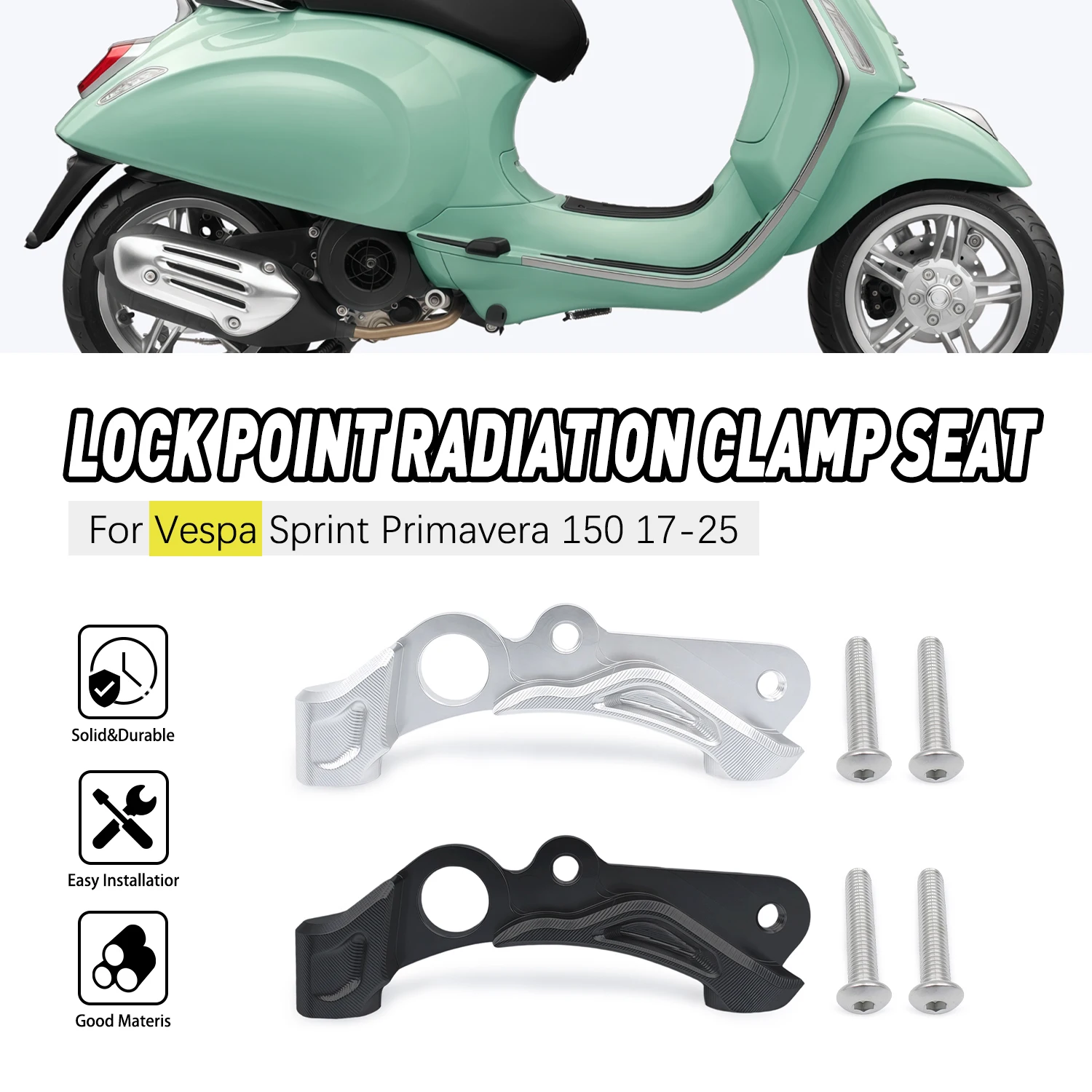 

Disc Brake Frame Adapter Caliper seat Parts 100MM For Sprint 150 Primavera 150 2017 2018 2019 2020-2025 Motorcycle Parts