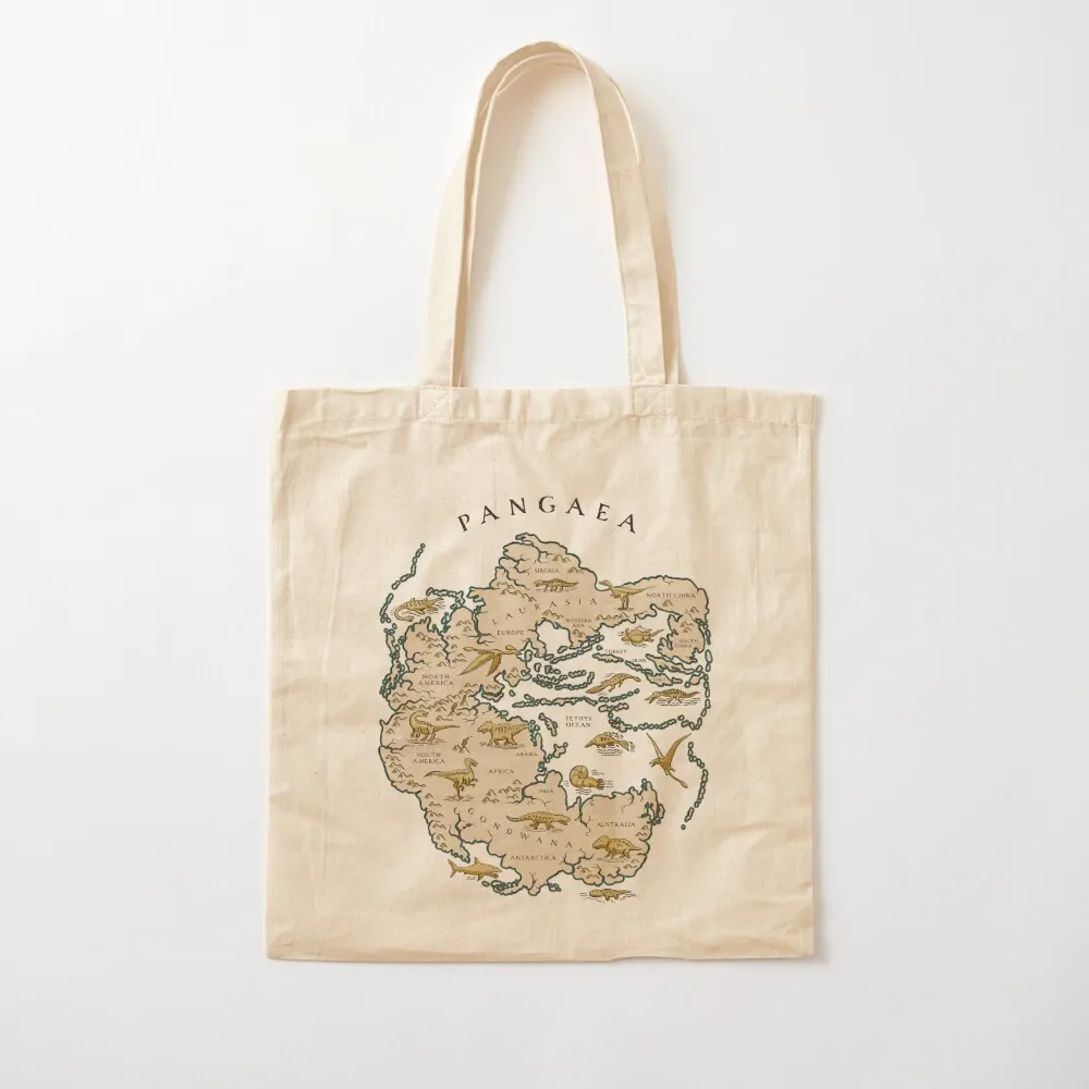 

map of the supercontinent Pangaea Tote Bag Customizable tote bag bags for women Canvas Tote Bag