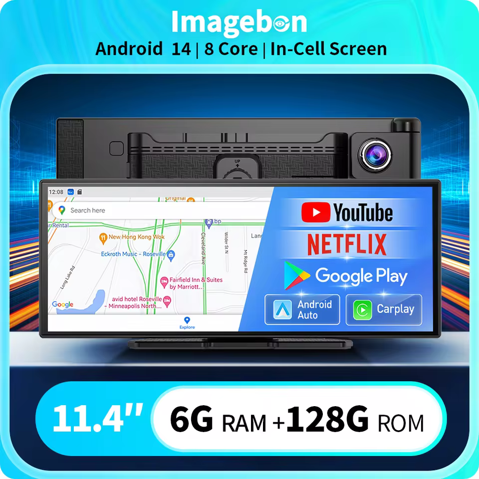 11.4인치 안드로이드 14 블랙박스 제품 전면 이미지