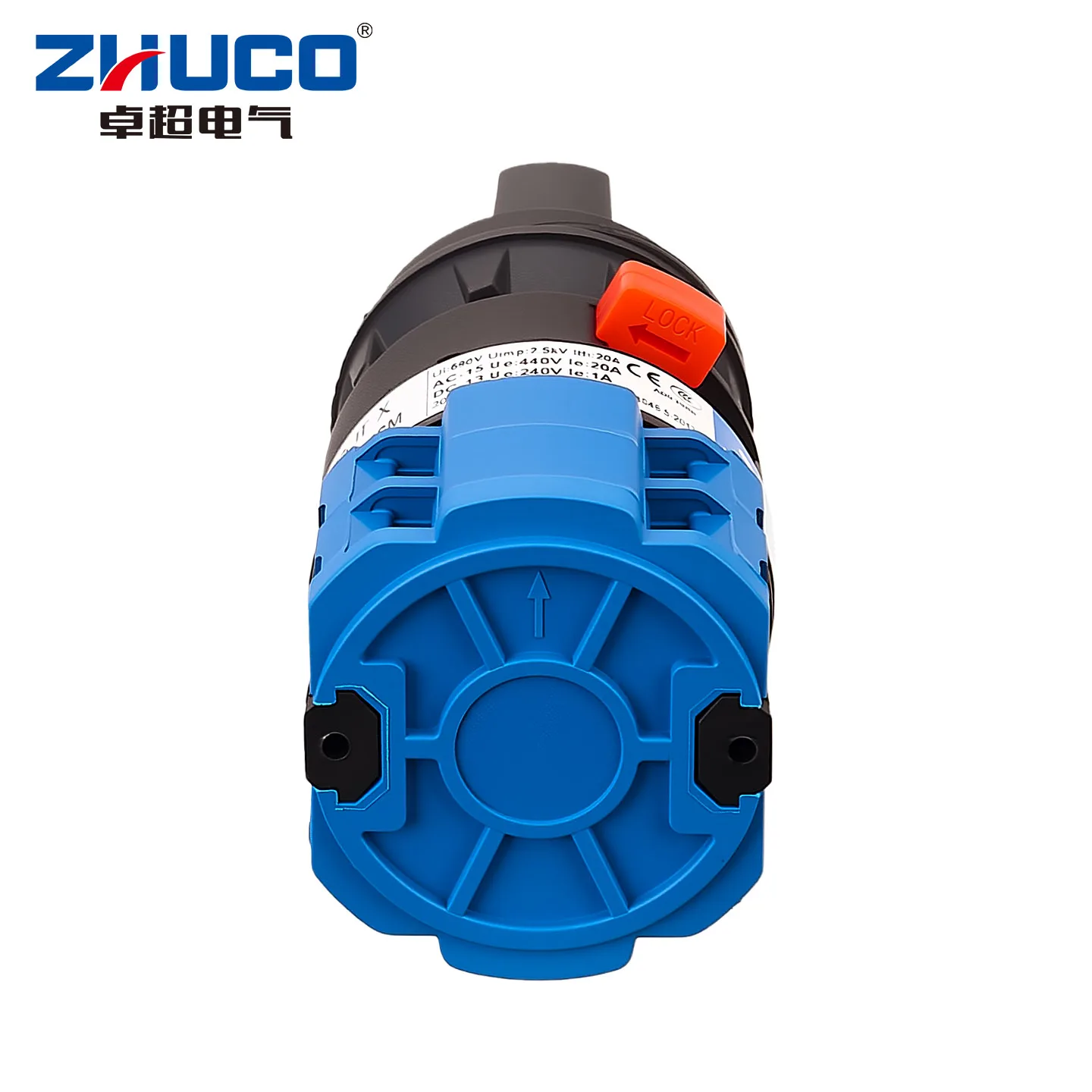 ZHUCO 2/3 position selector switch 20A 690V, 8-terminal universal rotary cam selector with lock, suitable for power distribution cabinets, machine tools, industrial panels (SZW26-20C/OM, ON OFF ON, ON OFF, ON ON) view 5