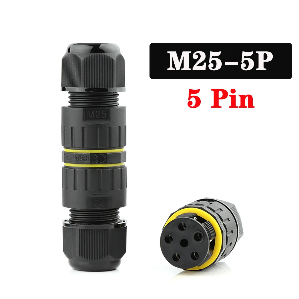 IP68 waterdichte connector 2 3 4 5-pins kabel Draadwartel Mouwconnectoren snelle schroefaansluiting Outdoor waterdichte terminal