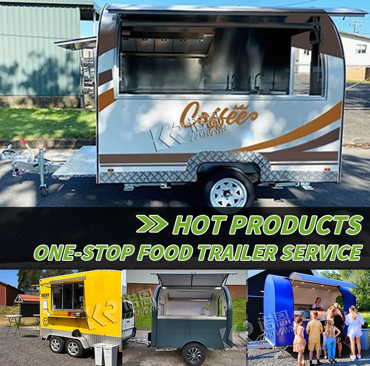 مصنع مخصص شاحنة متنقلة الغذاء مقطورة عربة القهوة البيرة بار مقهى شاحنة غذاء متنقلة للبيع في الولايات المتحدة
