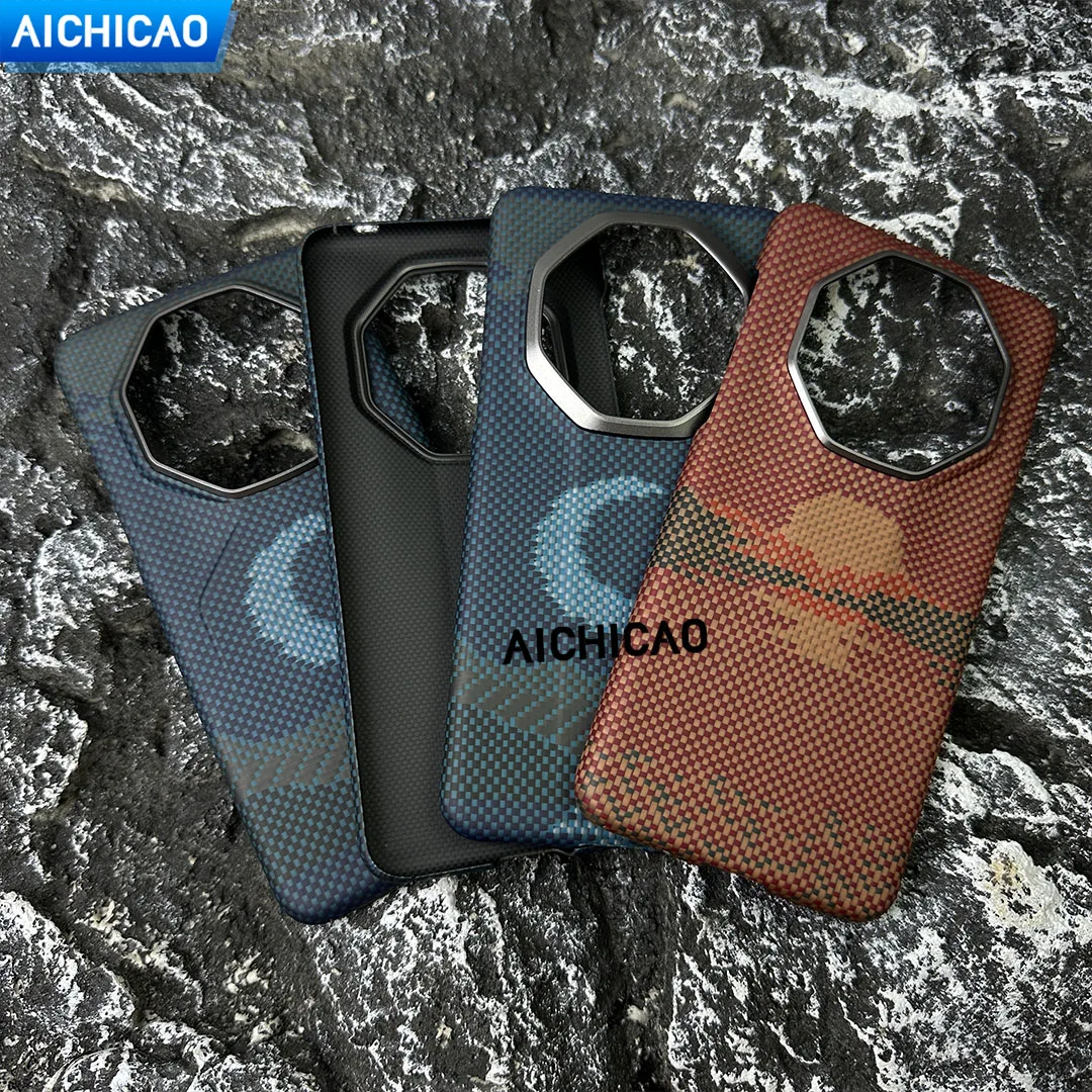 

ACC-настоящий чехол для телефона из углеродного волокна для huawei Mate 70RS/60RS Blue Moon Red Sun, ультратонкий корпус из арамидного волокна