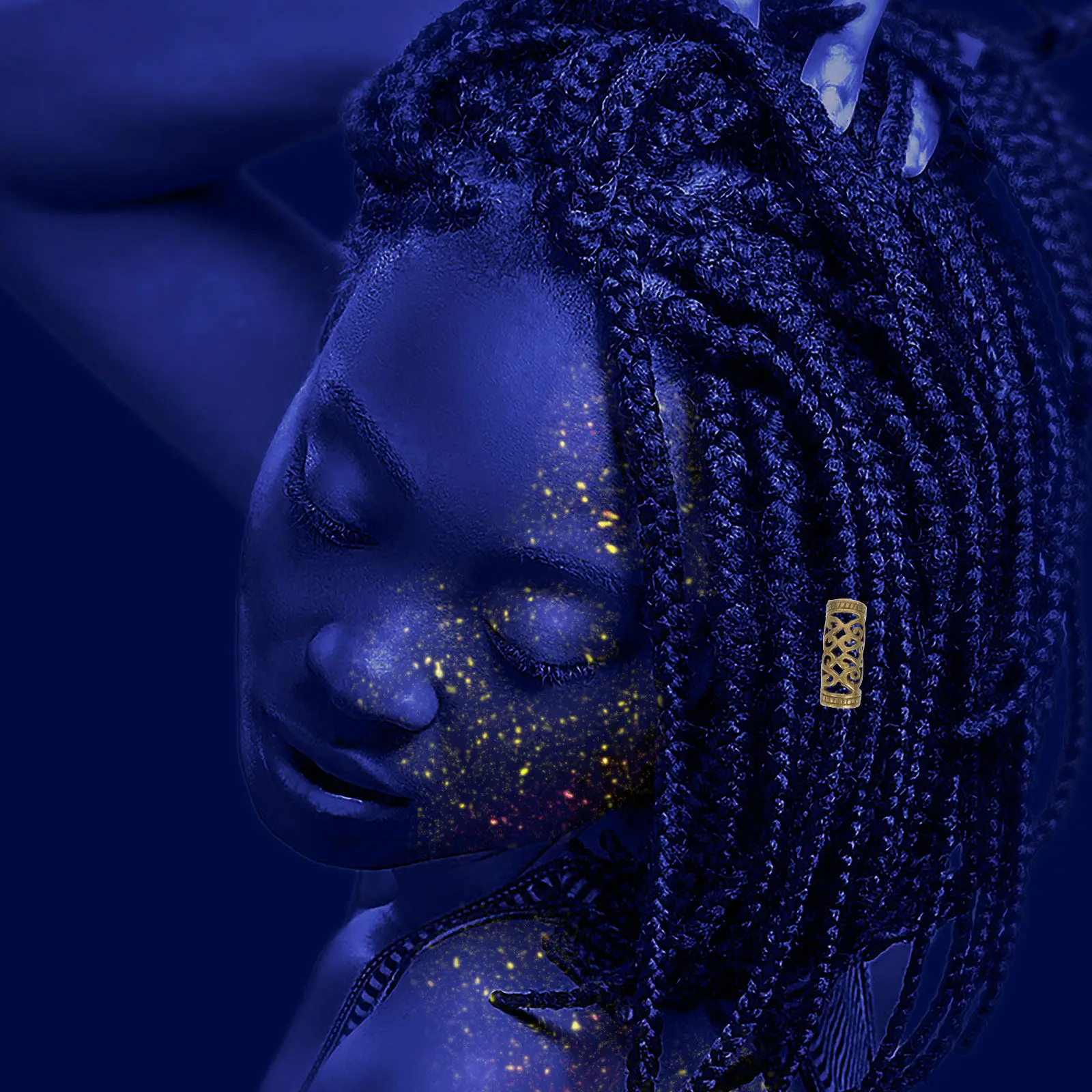 

4Pcs Metal Dreadlock Cuffs Hollow Filigree Tube Hair Braid Rings for Chunky Braids Anti Rust Plated Hair Decoration Festival