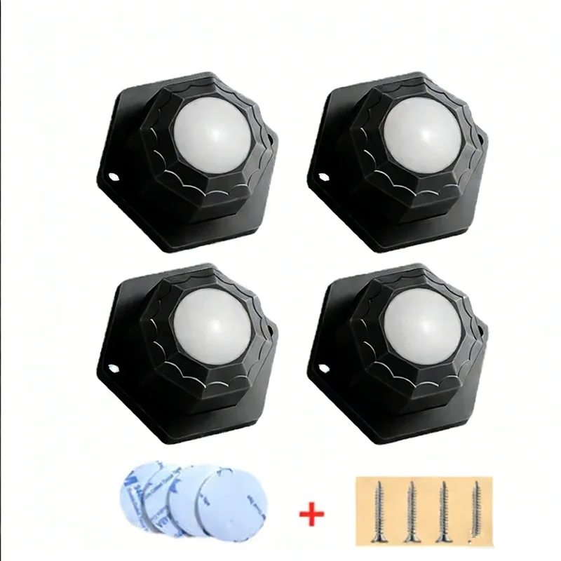 Heavy Duty Casters 4Pcs - 200kg Load Capacity, 360° Silent Swivel Wheels for Furniture & Equipment