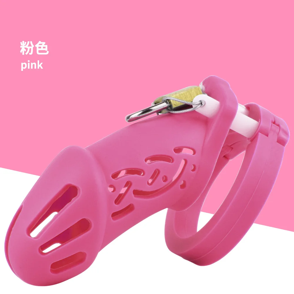 2023 New Silicone Upgrade Chastity Cage Devices Men Sexual Products Flexible Bondage Cock Rings Belt Hollow Penis Mamba Sex Toys