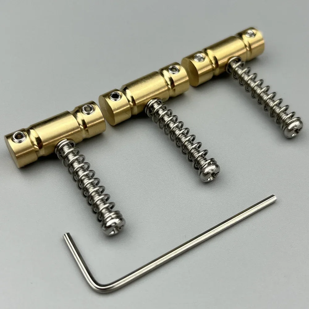 

3 pcs In-Tune Goto Compensated Guitar Bridge Saddles Brass Material For TL Well 10.8 mm String Spacing