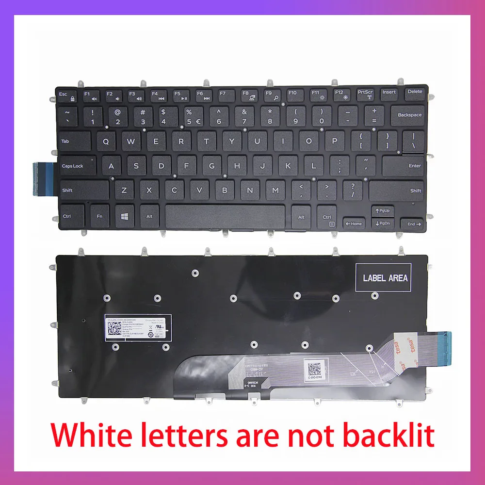 

New US notebook keyboard for Dell 7466 7467 7370 5468 7569 7368 7460 7560 Fuel 7000 keyboard