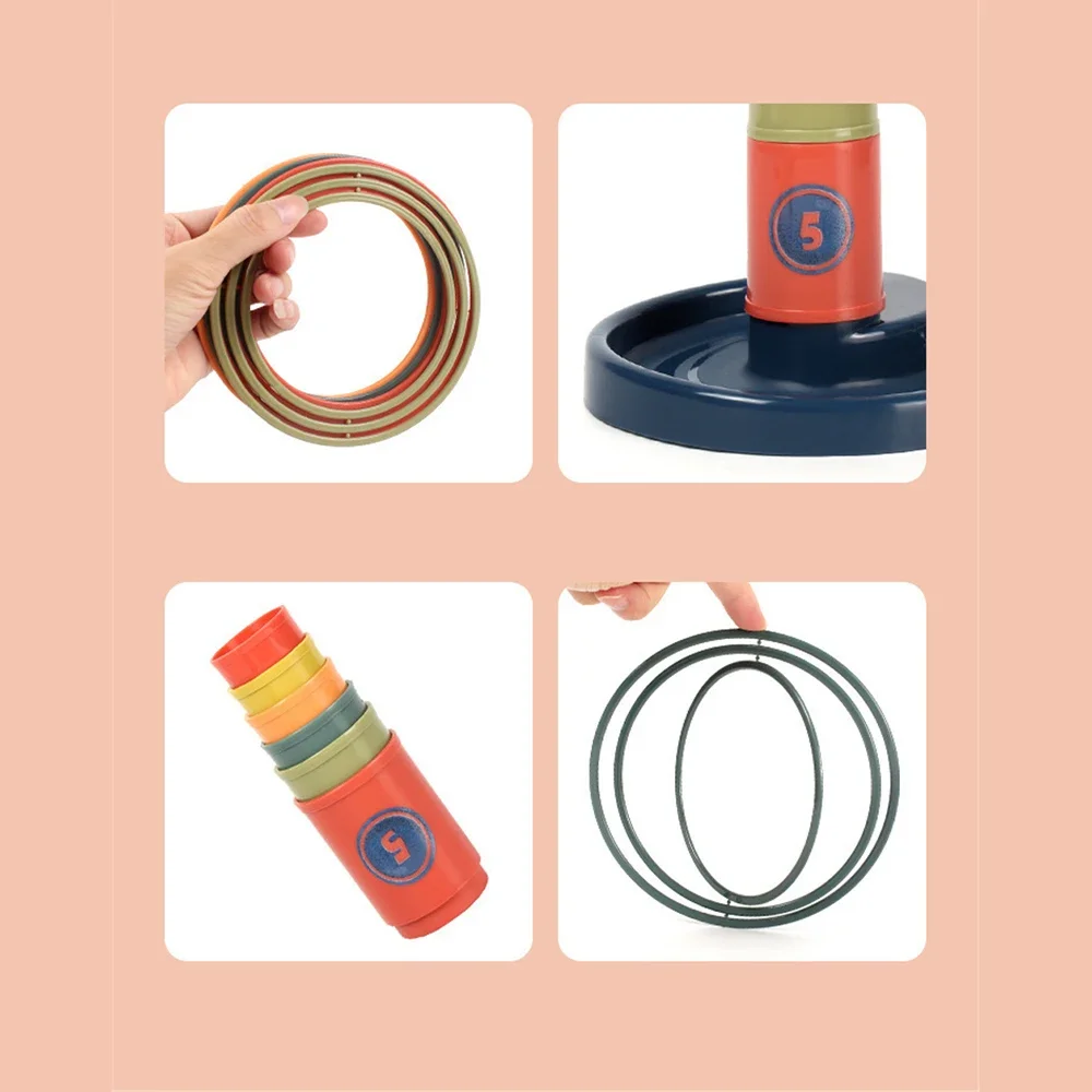 Baby Toys Circle Throwing Pile Tower Early Educational Toy For Babies Educational Baby Gift Stacking Toy For Children ParentGame