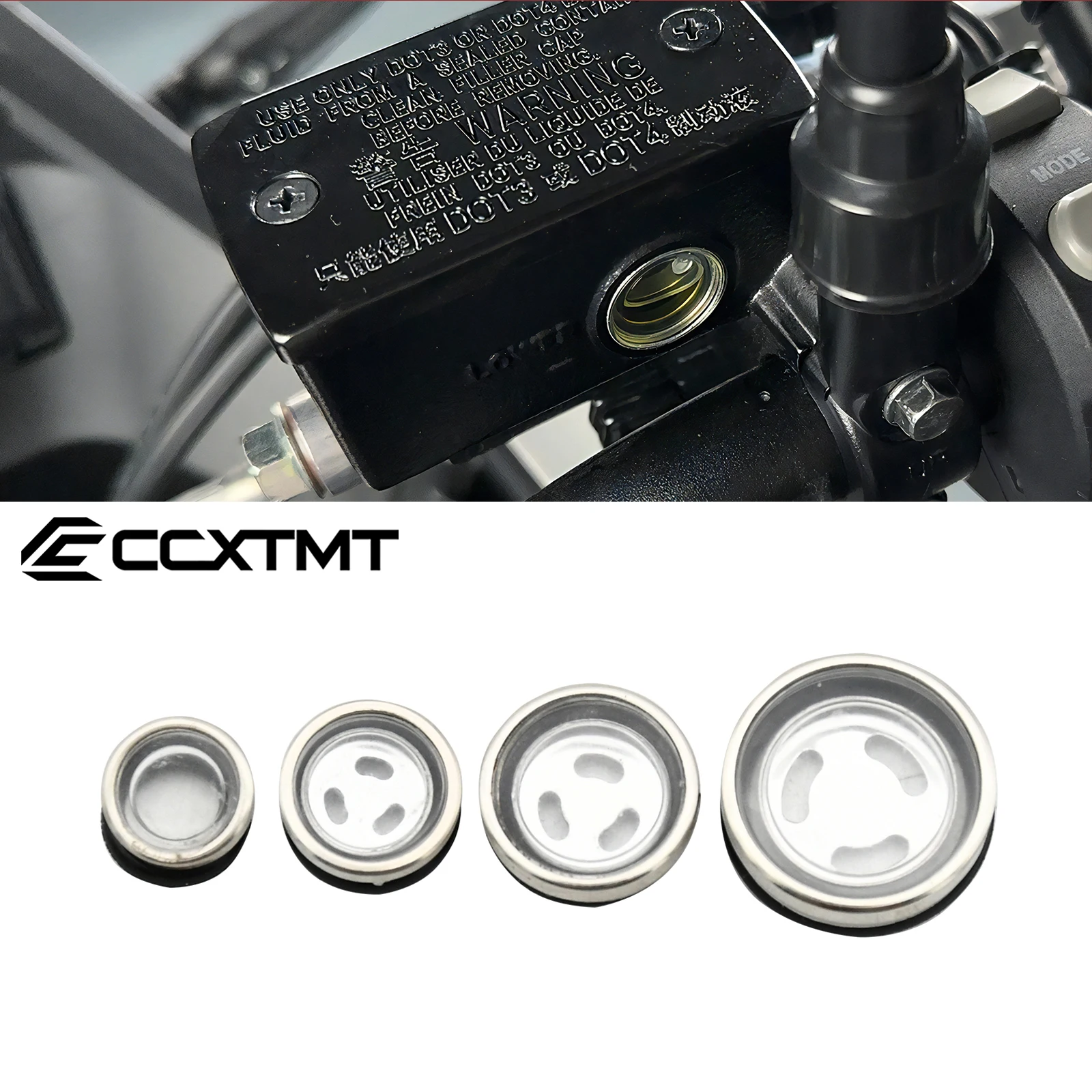 Motocykl 10/12/14/18mm pompa hamulcowa głównego cylindra olej okno lustro widok szklana gumowa uszczelka dla KTM Honda Kawasaki Ymaha BWM