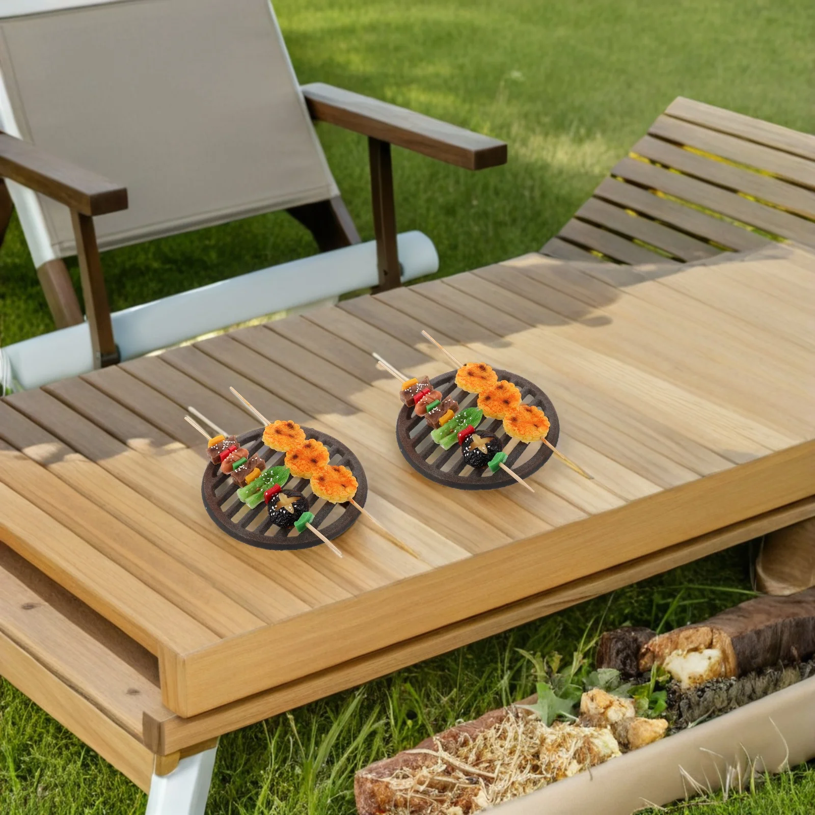 

Чугунная решетка для гриля 20 см, толщина 9 мм, замена для небольших грилей, костровых чаш, для приготовления пищи на открытом воздухе, решетка для камина