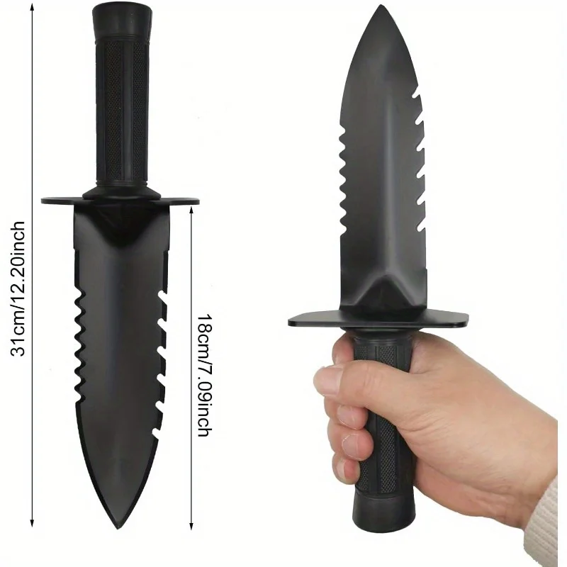 Multi-Purpose Garden Shovel - Compact Steel Digging Tool for Camping Hiking, Heavy Duty Outdoor & Home Gardening