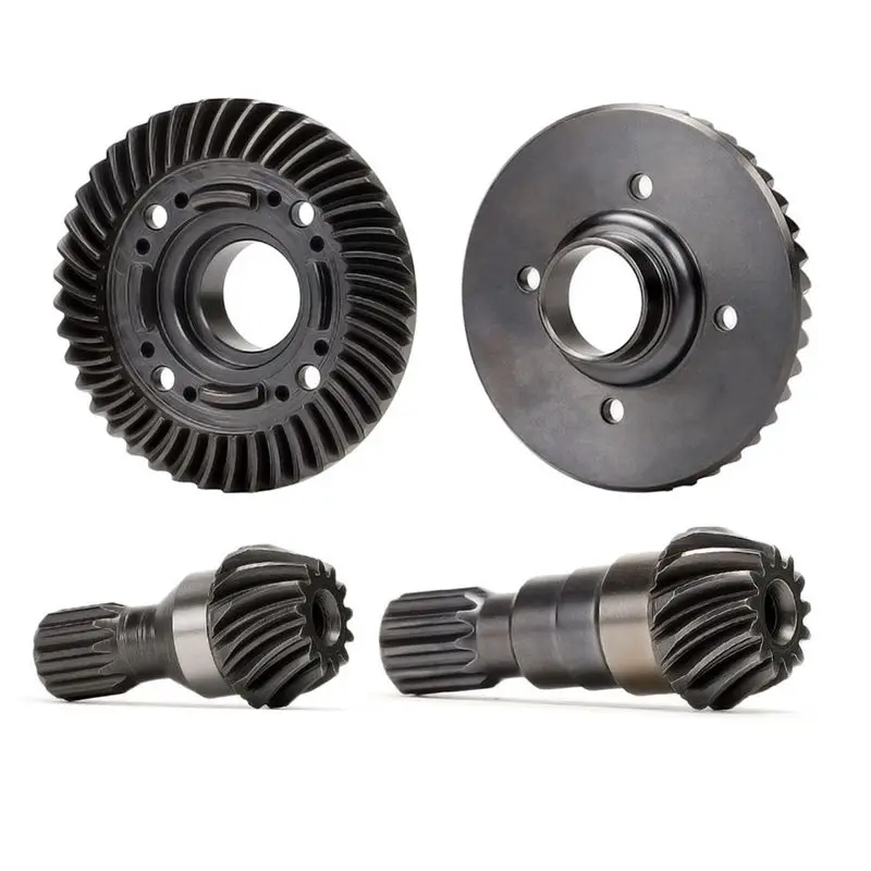Compatible Hardened Steel Front and Rear Differential Ring Gear Pinion Gear for 1/5 1/6 XRT Upgrade Parts