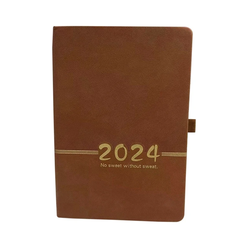 2024 Portable Planner 365 Days Cover Daily Weekly Schedule Notebook Compact Calendar Journal School Office Agenda