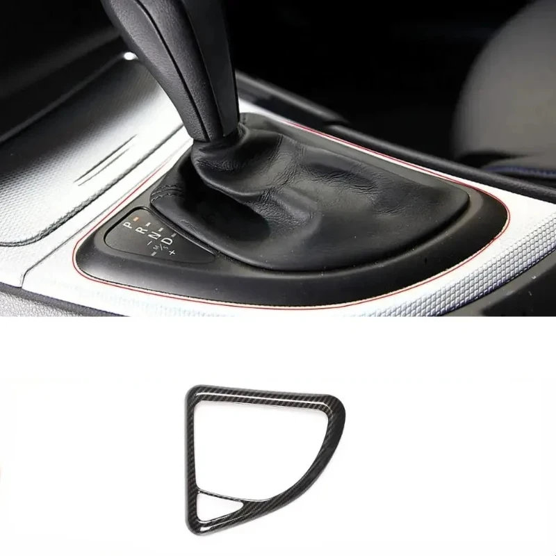 

For BMW 1 Series E81 E82 E87 2007-11 ABS Carbon Fiber Car Central Control Gear Shift Lever Frame Cover Interior Car Accessories