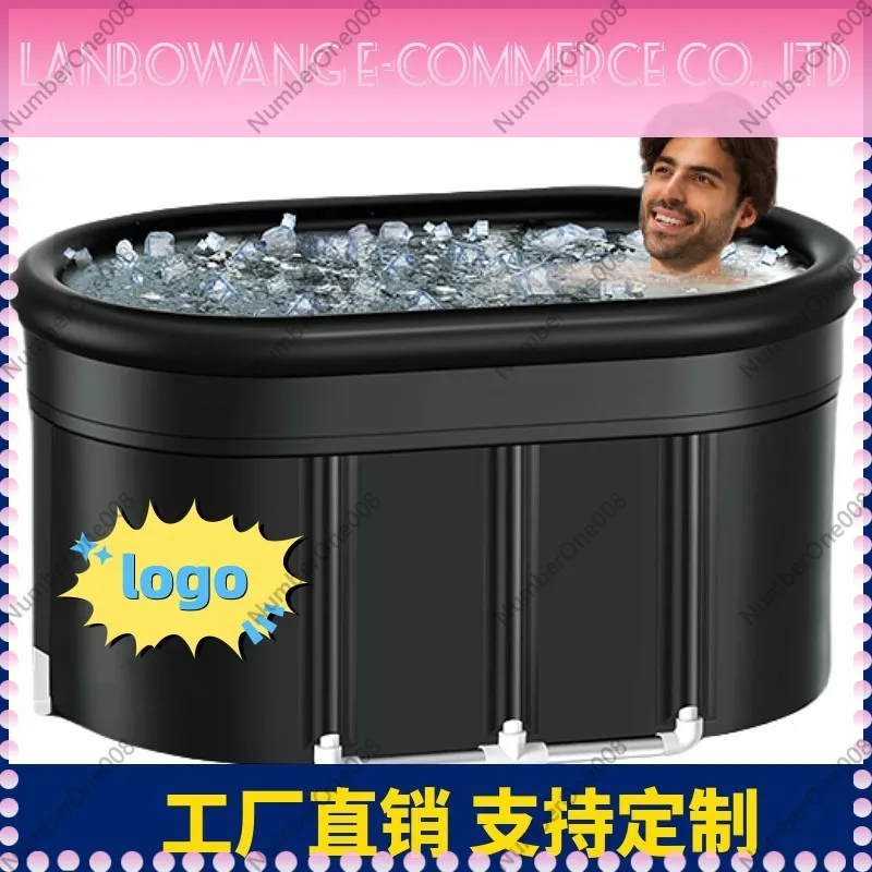 Athlete Ice Bath Tub Folding Adult Bathtub for Fitness Cold Plunge Pool with Alloy Stand