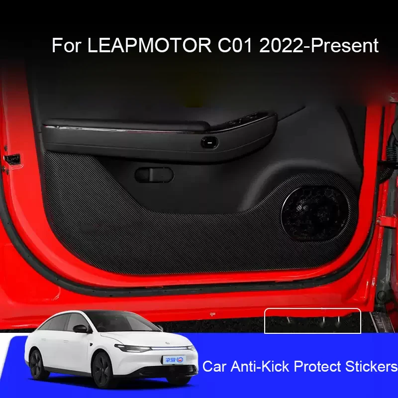 Car B-Pillar Door Anti-Kick Protect Pad For LEAPMOTOR C01 2022-Present Trunk Anti-Dirty Scratch Resistant Interior Accessories