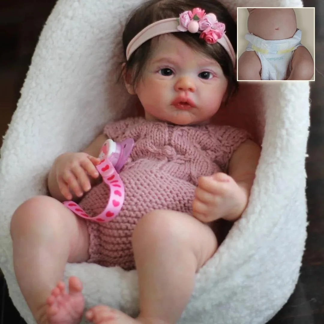 

19 Inch Girl Reborn Baby Doll Full Silicone Vinyl Body Can Bathe 3D Skin Visible Veins Kids Gift Toys