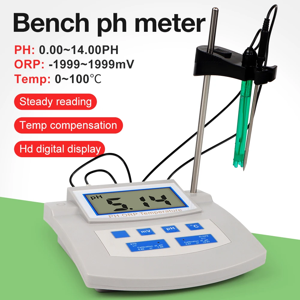 Desktop Automatic Calibration Acidity Meter Lab PH Meter 3 in 1 Digital PH ORP Temp Meter Laboratory Water Quality Analyzer