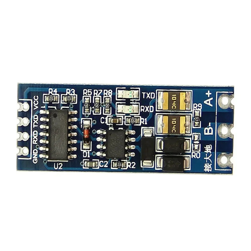 Serial UART Nível Conversão Mútua Hardware Step Down Placa de Carregamento, LED Power, TTL Turn, RS485, 1Pc