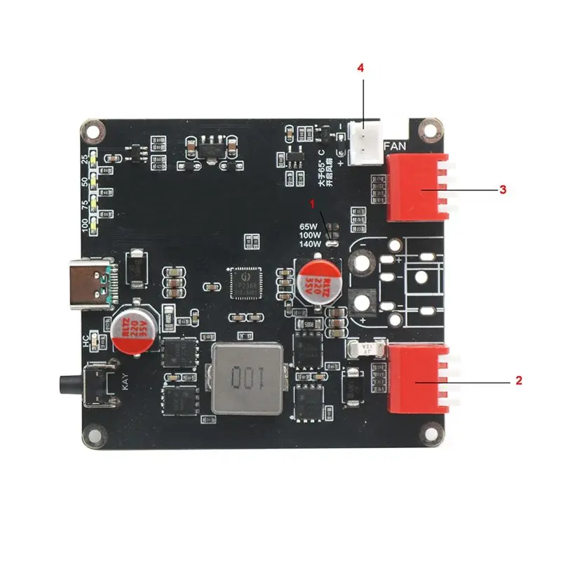 ABQU PD3.1 140W Bidirectional Fast Charging Module IP2366 2S-6S Lithium Battery Charge Board for Li- Lifepo4