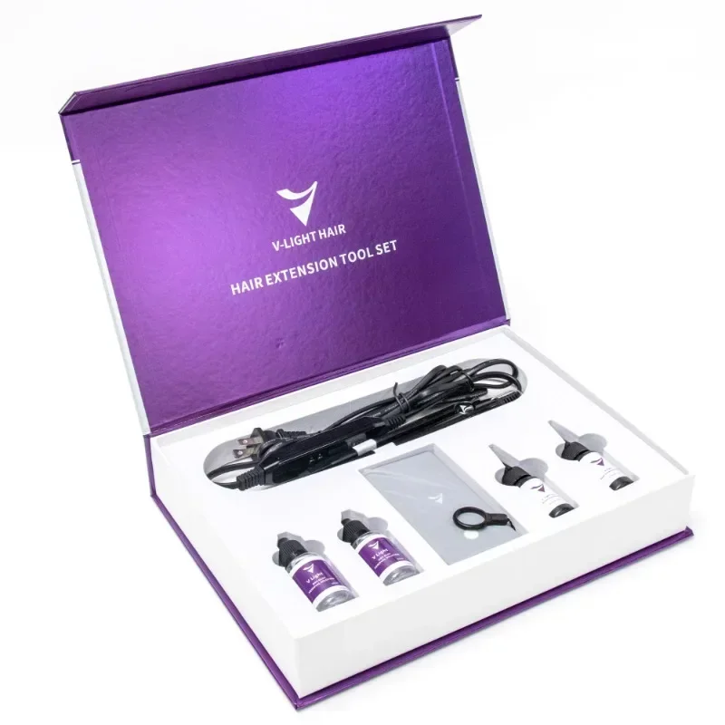 V Light Hair Extension Machine Kit Set V Light Glue Remover V light Hair Extensions installation Kit