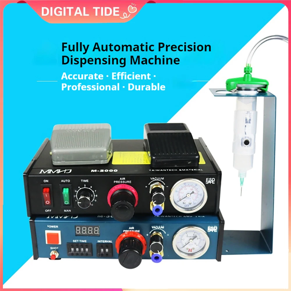 Auto Glue Dispenser Pneumatic Dispensing Controller Flux Solder Paste Liquid Controller Manual Pedal Dispenser