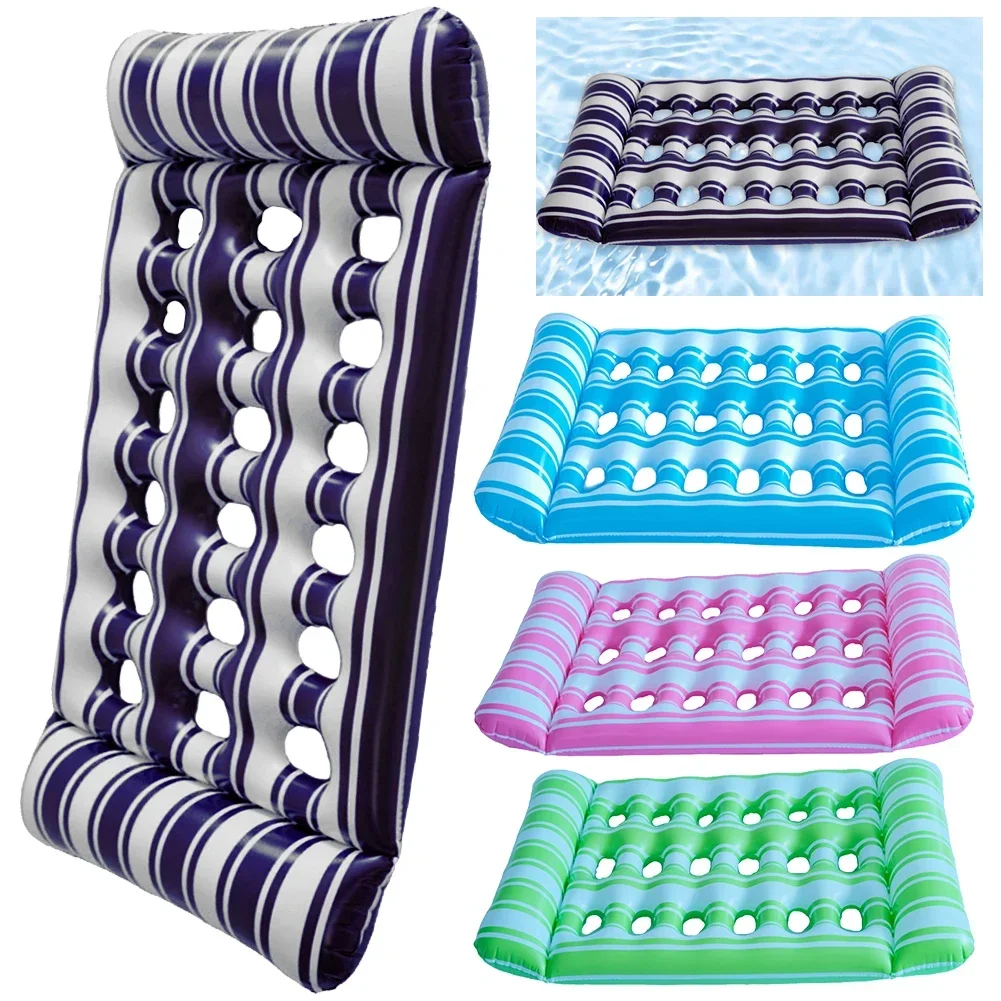 

Надувная плавающая кровать, портативный плавающий шезлонг, надувной матрас, складной надувной матрас для бассейна для вечеринки у бассейна