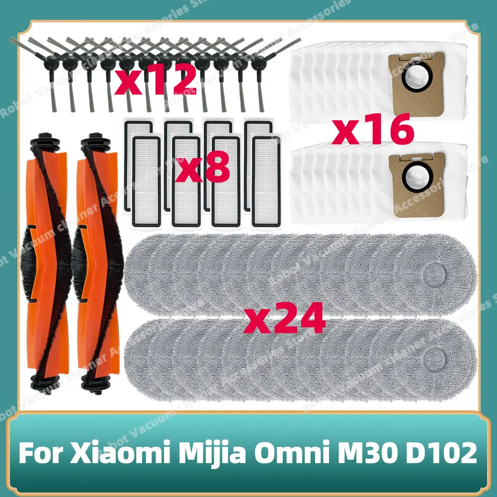 

Compatible For Xiaomi Mijia Omni M30 D102 / X20 Pro D102GL / X20 Max D109GL Main Side Brush Mop Cloth Dust Bag Accessories Parts