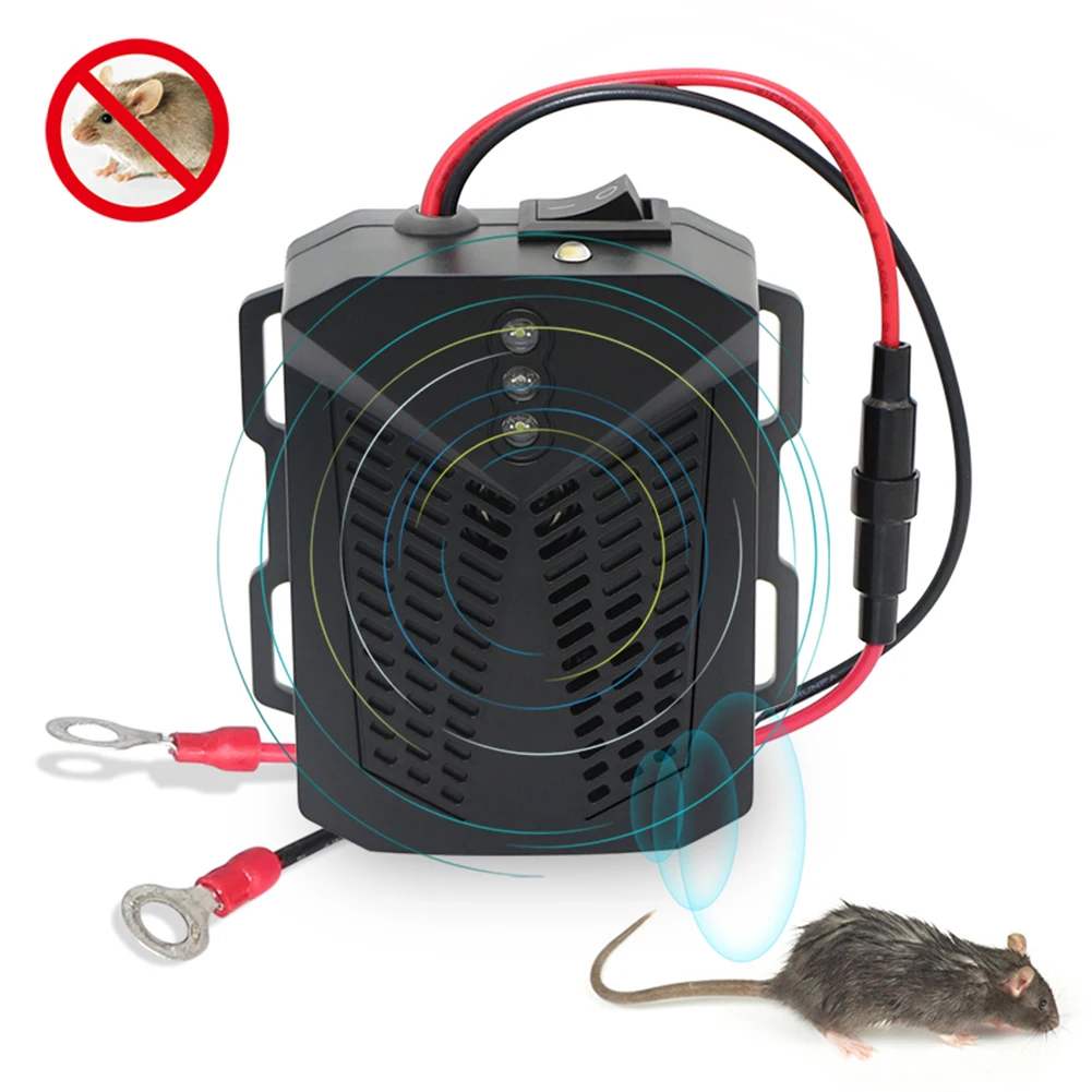 Repelente ultrasónico de roedores y ratas para coche, 12V, choque de marta, Control de plagas para coche, mantiene el roedor, accesorios para coche