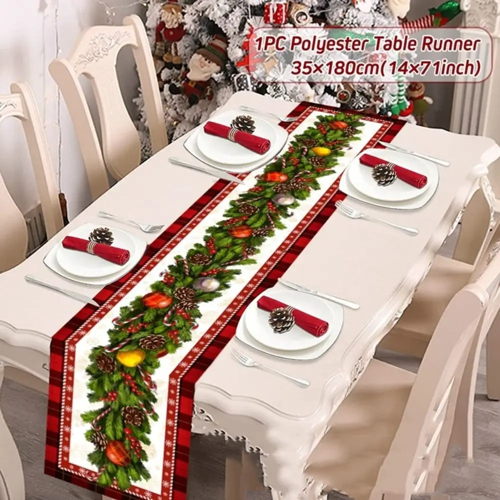 2025 New Cloth Christmas Table Runner Merry Christmas for Home 2024 Table Decor Navidad Natal Xmas Ornament Tablecloth