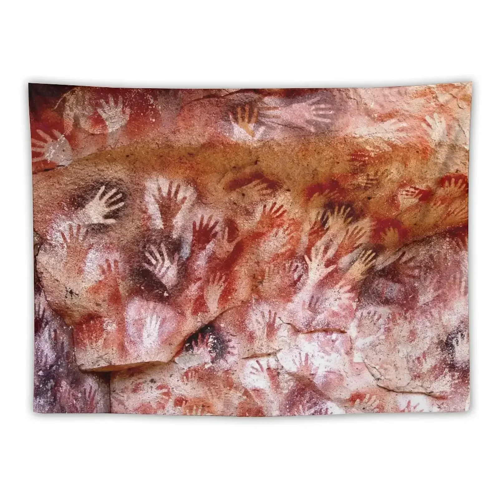 Hands, stenciled at the Cave of the Hands. Cueva de las Manos Tapestry On The Wall Bedrooms Decor Tapestry