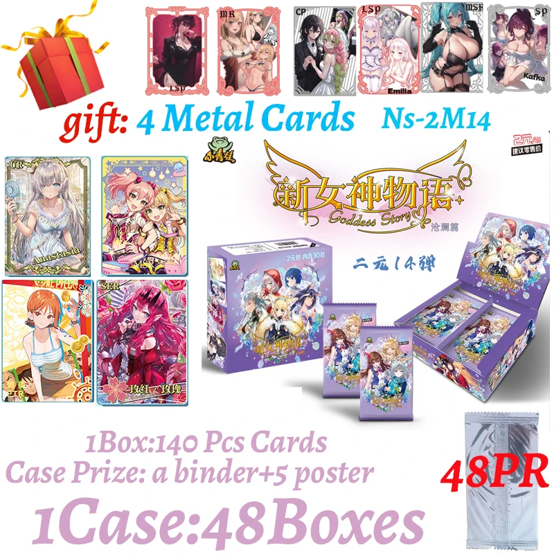 

2025 New Waifu Cards Goddess Story Ns-02M14 Doujin Booster Box Hobby Game Card Spicy Rare Card LSP SSP SSR Toy Gifts