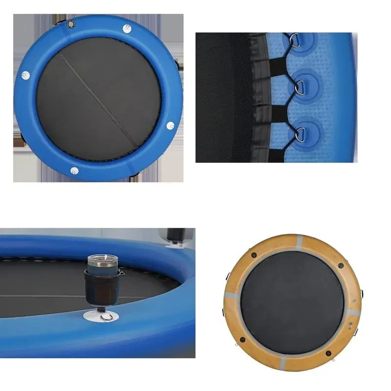 Portable Inflatable Floating Hammock Lounge Chair with Mesh for Swimming Pool Entertainment