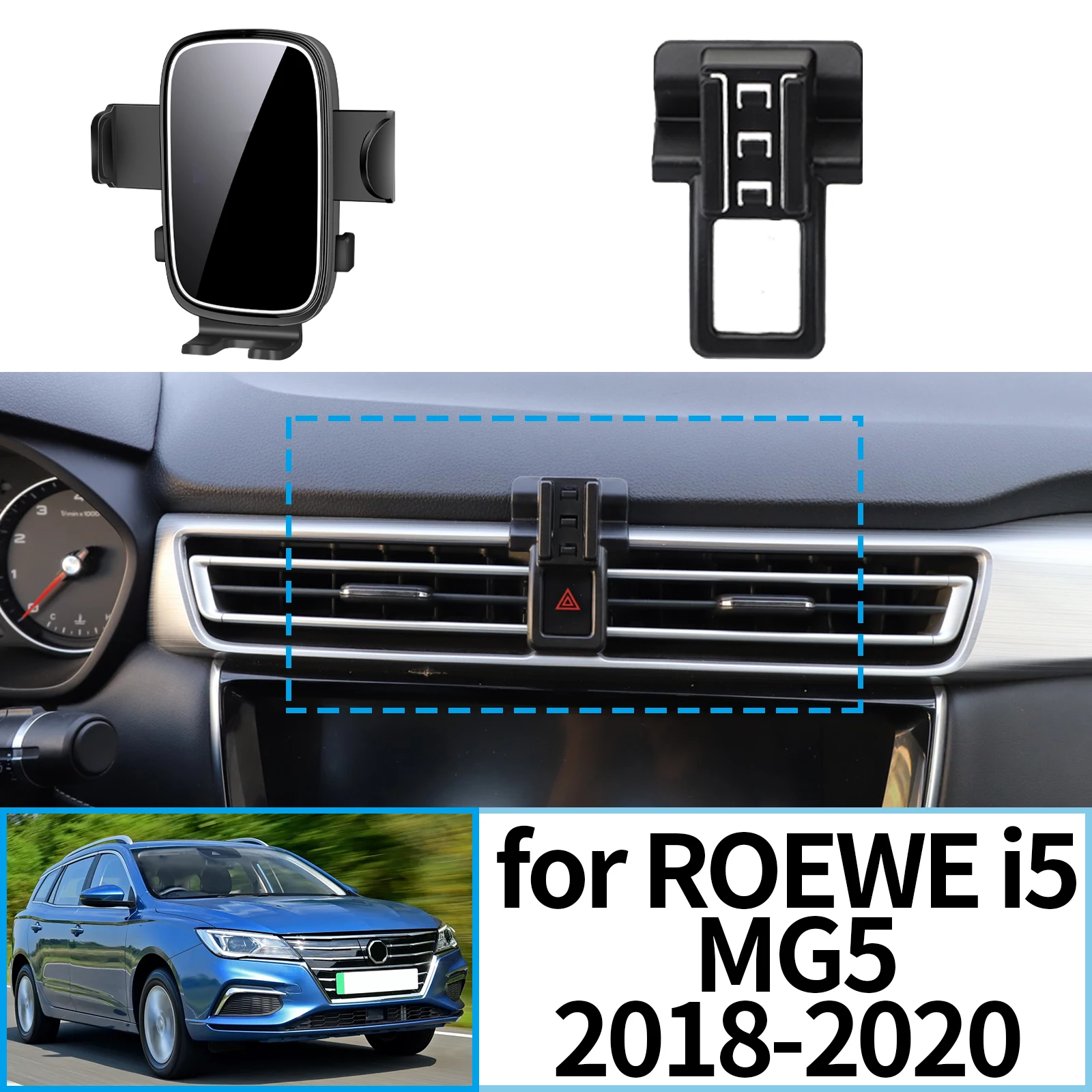 

fit for ROEWE i5 MG5 2018 2019 2020 Stable Clip-On Phone Holder​​ Mount Screen Base No Vibration​ Car accessoires