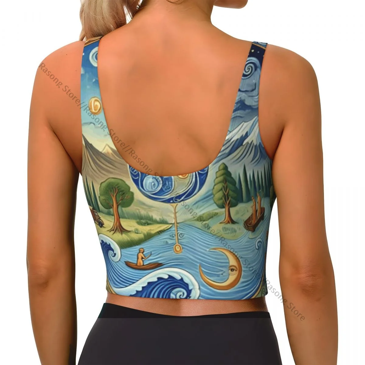 Sports Bra Women Running Yoga Clothes Vest Zodiac Sign Virgo Of The Sea And Mountains Gathering Fitness Vest